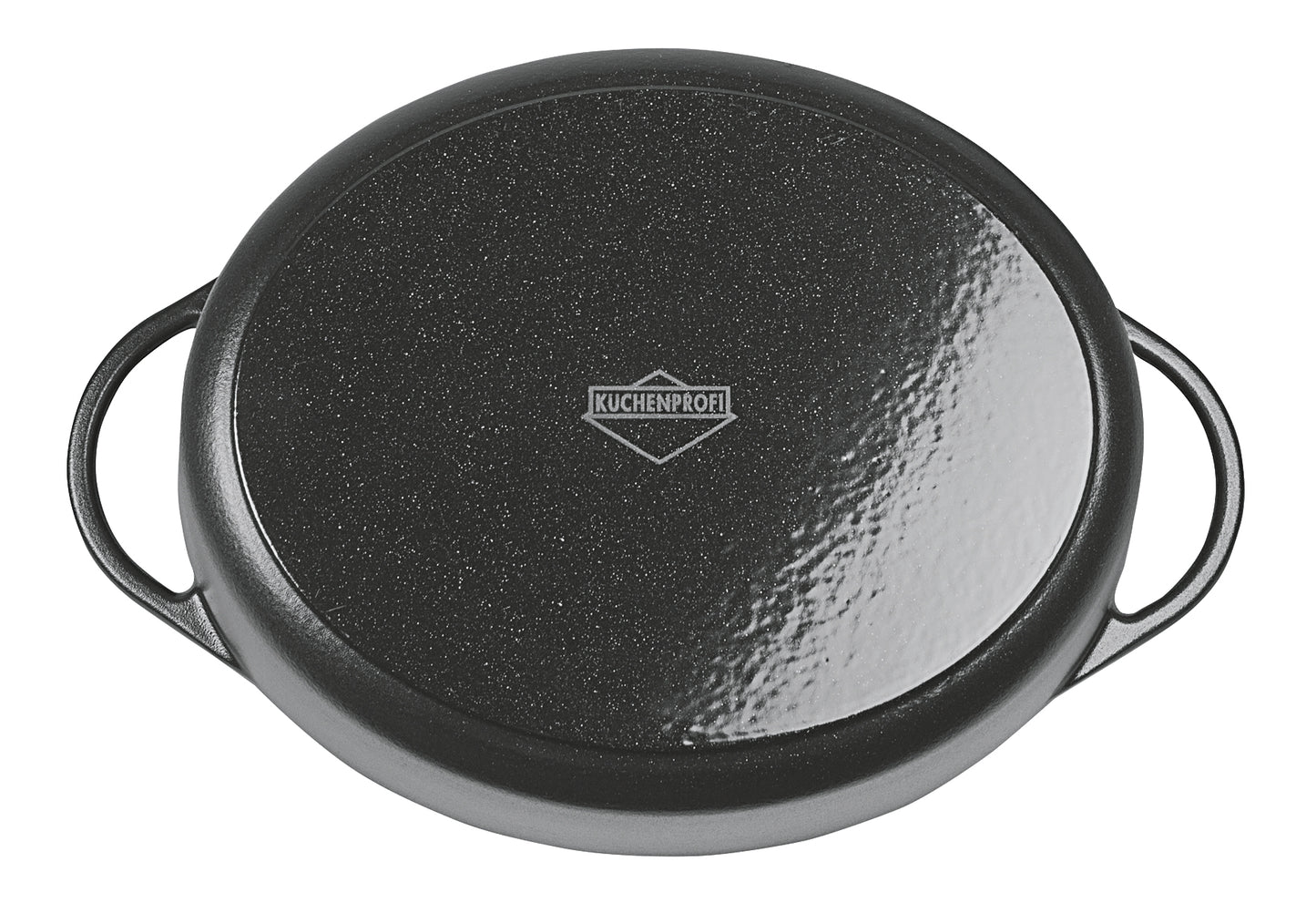 Bratentopf oval Gusseisen mit Deckel 7 l 33x12,9cm schwarz