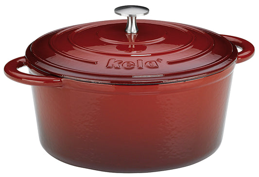 Bräter Calido 5l 12cm Ø26cm rot/beige
