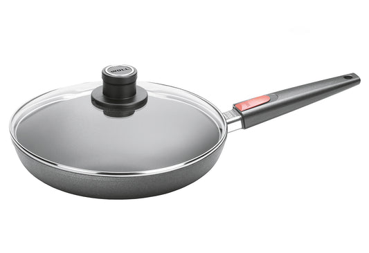 Bratpfanne Nowo Titanium Induktion Ø26cm flach mit Deckel