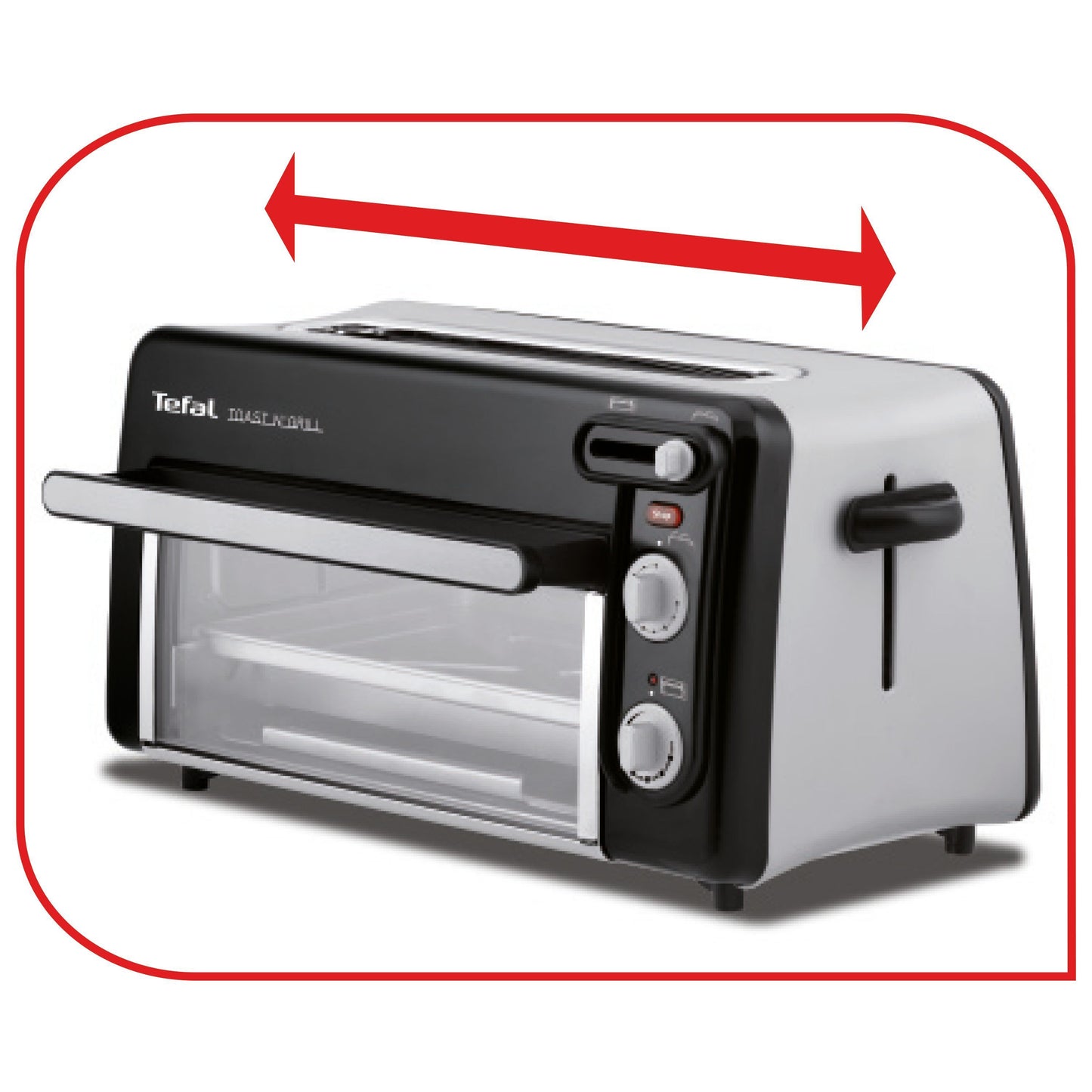 TL6008 2in1 Toaster und Miniofen  1300W schwarz/Alu matt