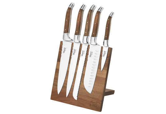 Laguiole Messerset mit Magnetblock 5teilig