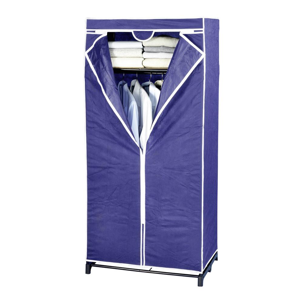 Kleiderschrank Air mit Ablage Vlies/Kunststoff 50x75x160cm blau