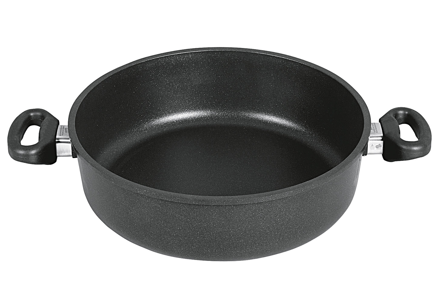 Schmortopf Induction mit Griffen Ø28cm schwarz