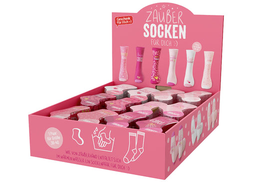 Display Zaubersocken Mädels Gr.36-40 24 Paar