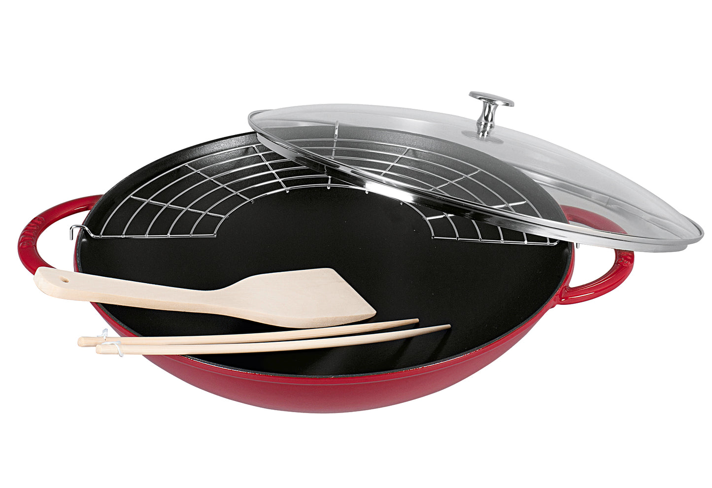 Wok new Classic Gusseisen 5,7 l Ø37cm kirschrot
