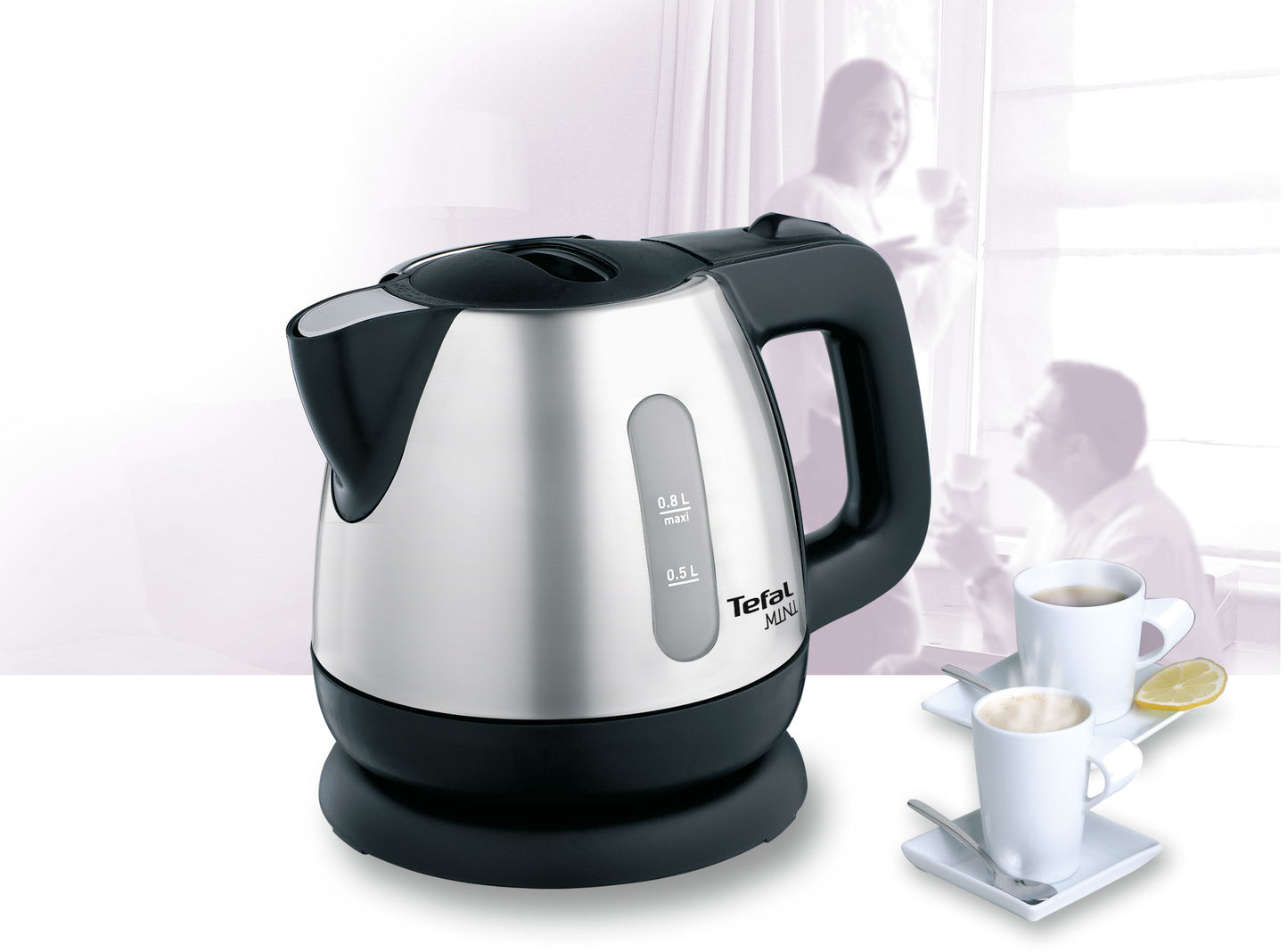 BI8125 Wasserkocher mini 0,8l 2200W Edelstahl/schwarz