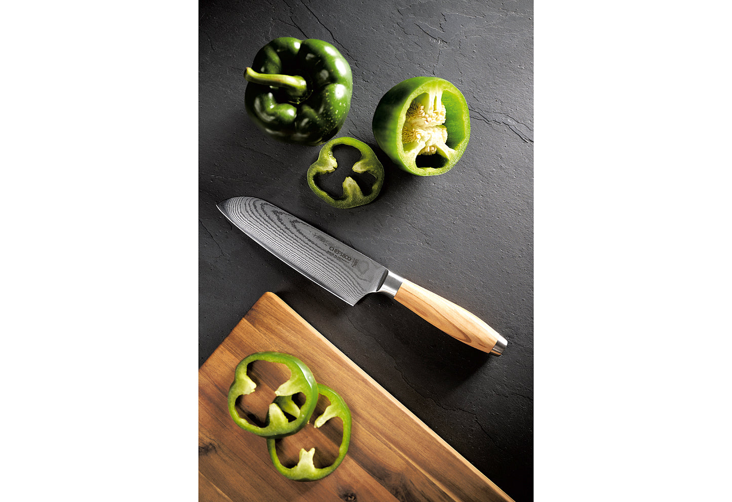 Damast-Santokumesser Excellence Line 18cm