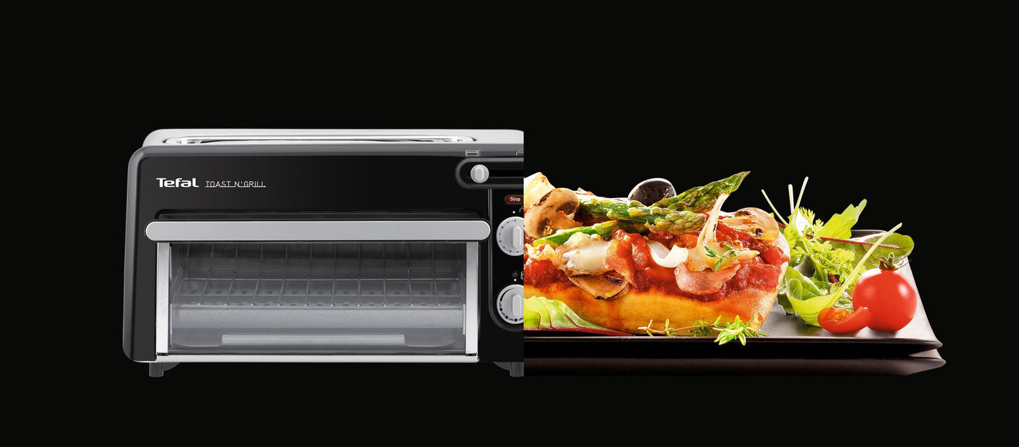 TL6008 2in1 Toaster und Miniofen  1300W schwarz/Alu matt
