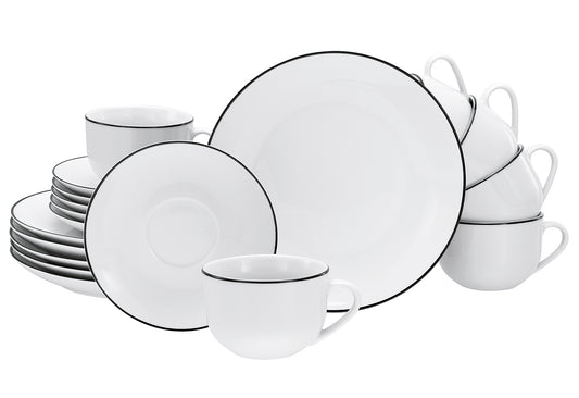 Kaffeeservice 6 Black line 18teilig