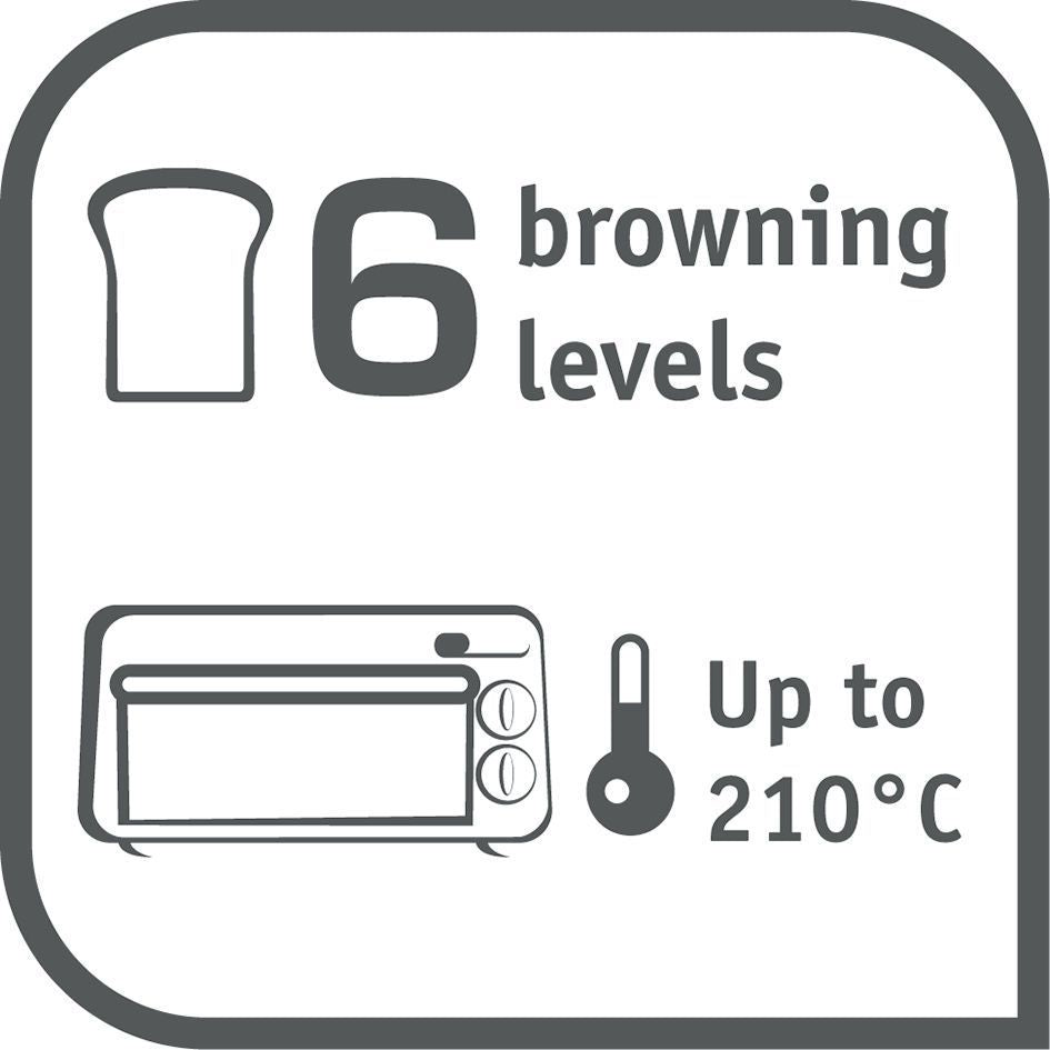 TL6008 2in1 Toaster und Miniofen  1300W schwarz/Alu matt