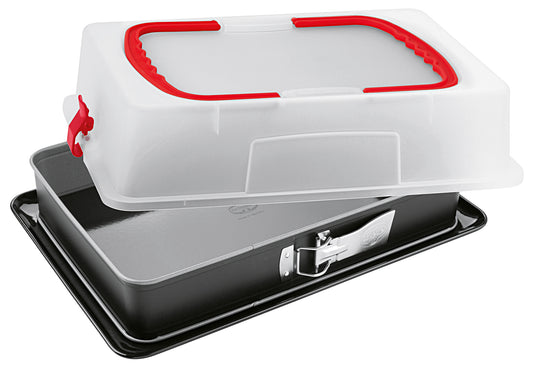 Rechteck-Springform Back-Idee 38x25cm mit Haube