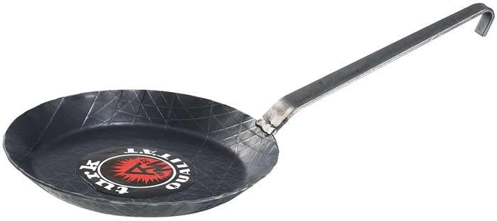 Bratpfanne schmiedeeisern mit Hakenstiel Ø32cm schwarz