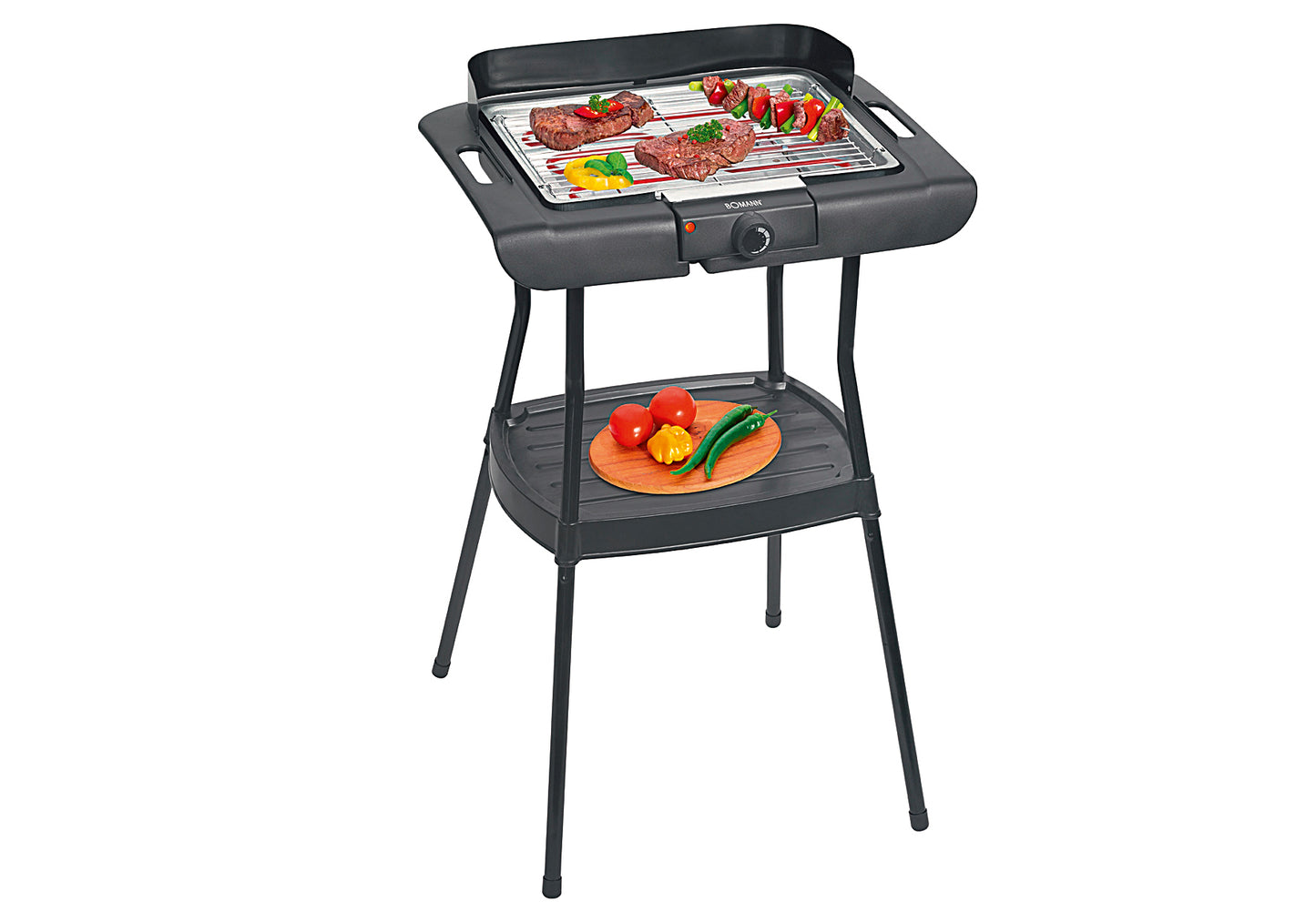 Barbecuegrill BQS 2244 CB mit Standfuss, Grillfläche: 36 x 25 cm 2000 W schwarz