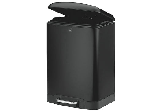 Treteimer Davino silent close 12l 27x23,5cm H:40cm Edelstahl schwarz