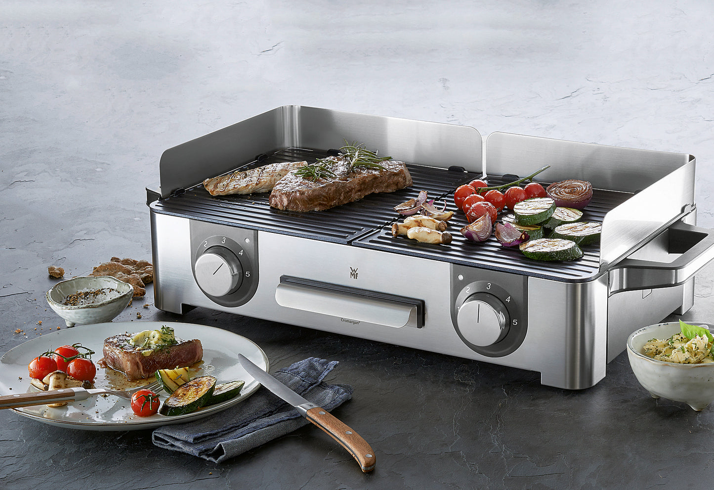 Tischgrill Lono Grillfläche 28x50cm Cromargan