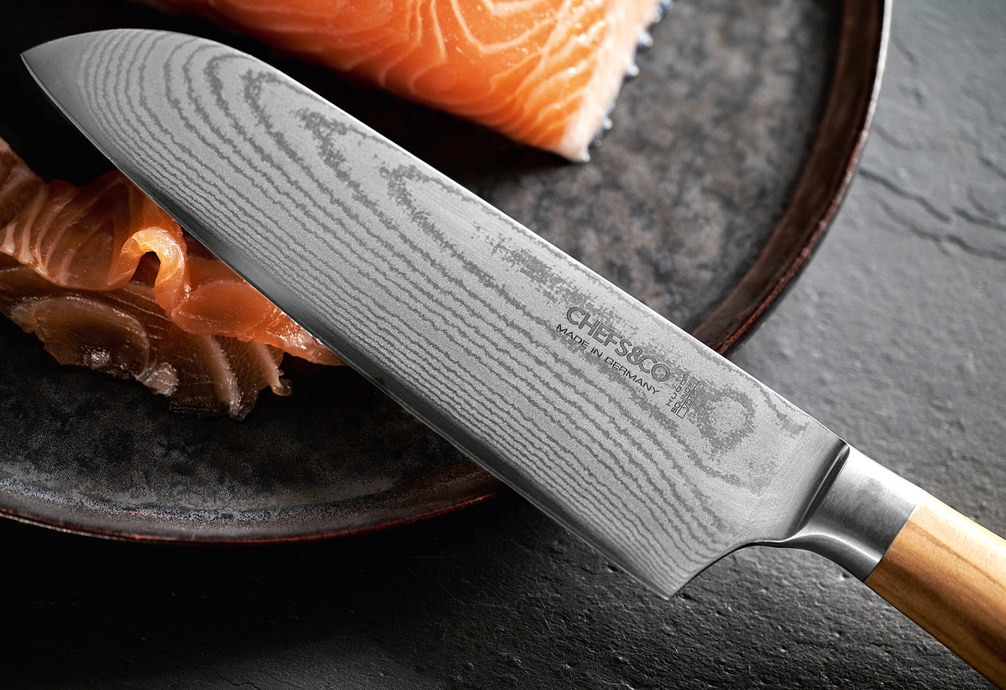 Damast-Santokumesser Excellence Line 18cm