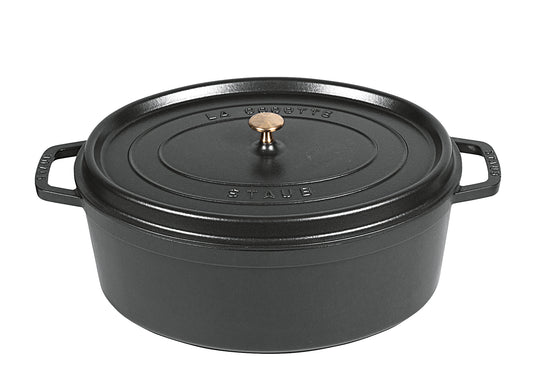 Cocotte Schmortopf oval new Classic Gusseisen 6,7 l 33cm schwarz