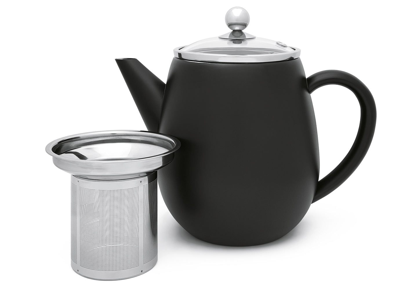 Teekanne Duet Eva 1,1l matt schwarz