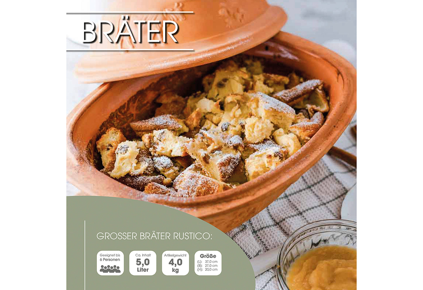 Bräter Rustico bis zu 6 Personen terracotta