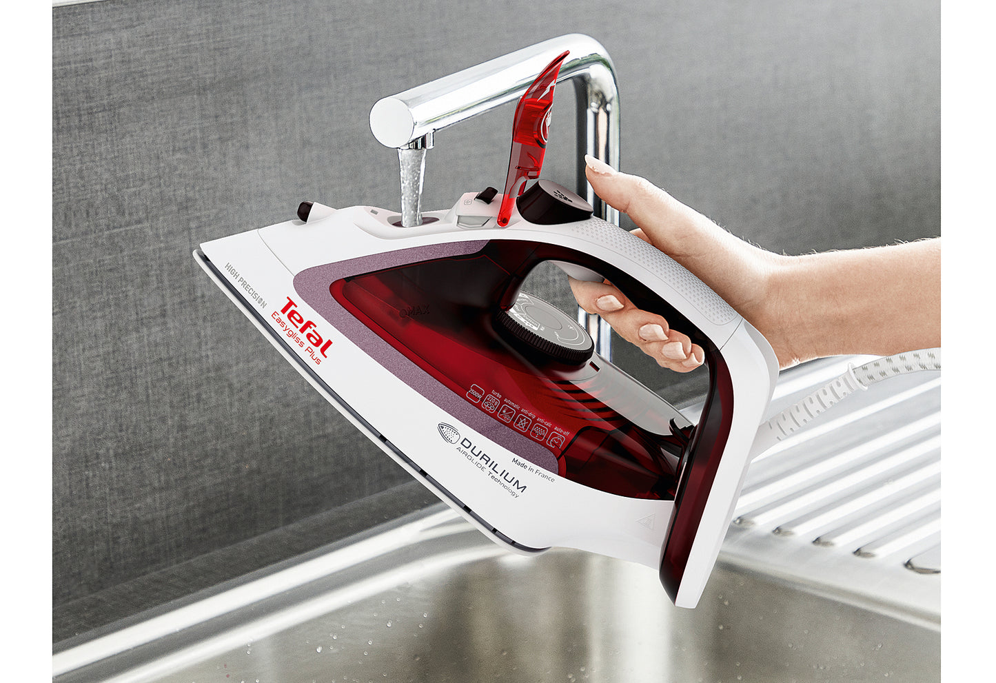 Dampfbügeleisen FV5714 EasyGlis 2400W bordeaux/weiß