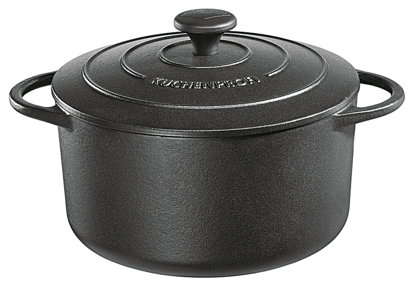 Bratentopf Gusseisen mit Deckel 4,2 l Ø24cm schwarz