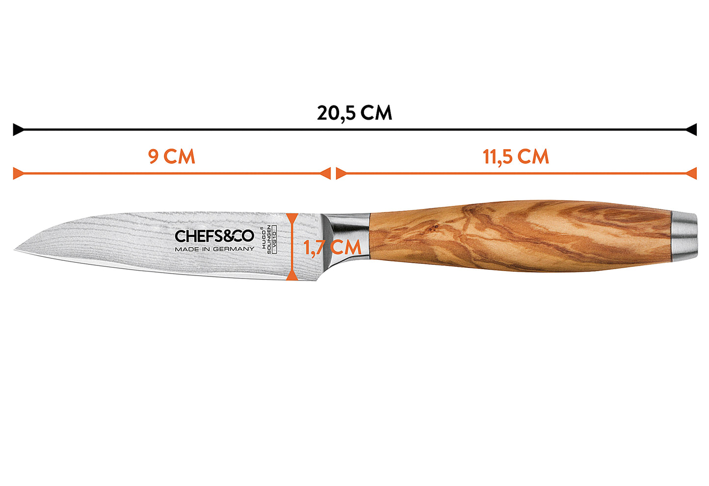 Damast-Gemüsemesser Excellence Line 9cm